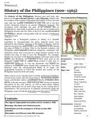Category:History of the Philippines (900–1565) .